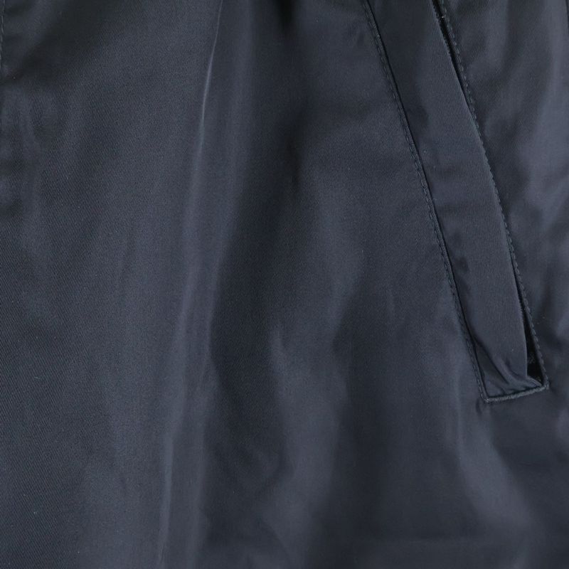 Prada Triangle Logo Draw Cord Zip-Up Linen Trouser Pants Black Sph66 S202 1wq8