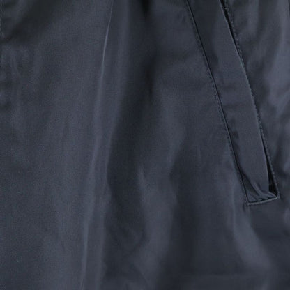 Prada Triangle Logo Draw Cord Zip-Up Linen Trouser Pants Black Sph66 S202 1wq8