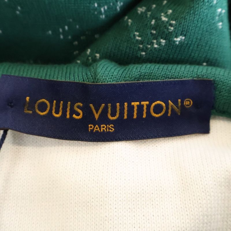 Louis Vuitton 23aw Monogram Gradient Knit Hoodie Pullover Hoodie Green Rm232q