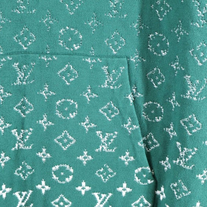 Louis Vuitton 23aw Monogram Gradient Knit Hoodie Pullover Hoodie Green Rm232q