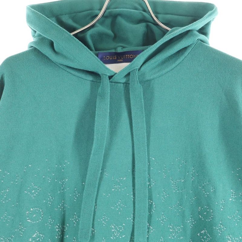 Louis Vuitton 23aw Monogram Gradient Knit Hoodie Pullover Hoodie Green Rm232q