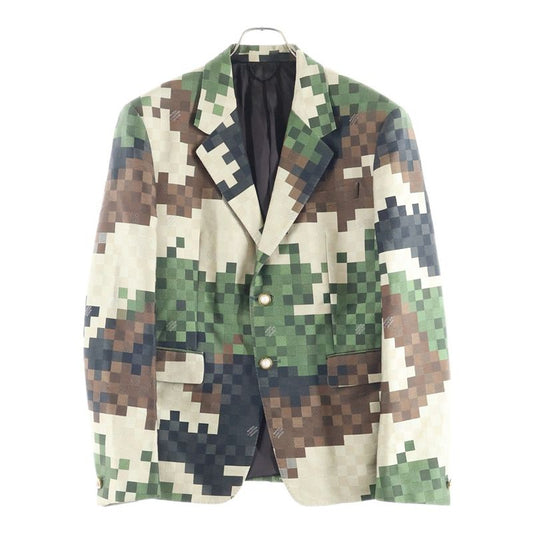 Louis Vuitton 24ss Damoflauge Damier Pixel Camouflage 2b Tailored Jacket Beige