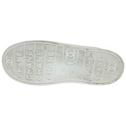 Chanel Lace-Up High-Cut Sneakers White G46369