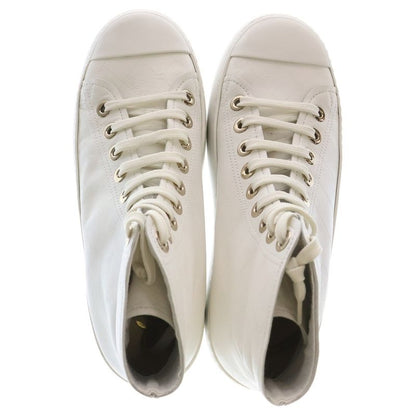 Chanel Lace-Up High-Cut Sneakers White G46369
