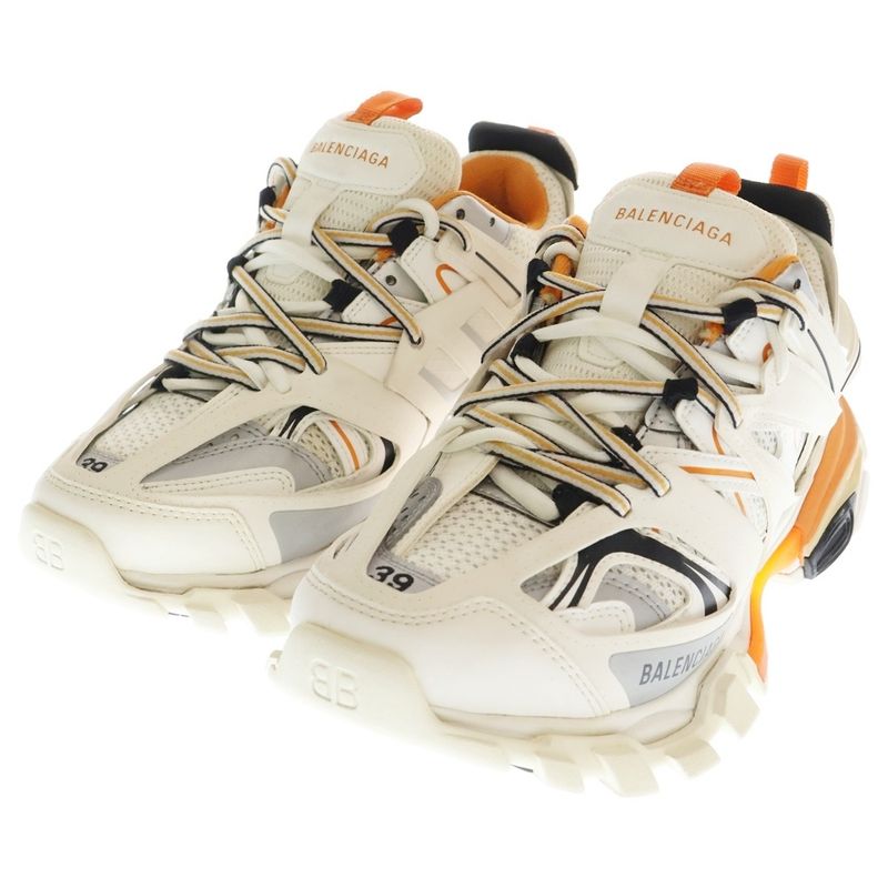 Balenciaga Track Trainers Track Trainers Low Cut Sneakers White Orange 542023