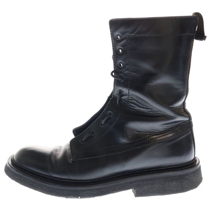 Dior 07aw Eddie Period Leather Lace-Up Combat Boots Black Veac3962