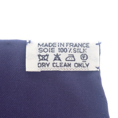 Hermes Carre 90 Ship's Handrail Railing Scarf Large Silk Ivory Blue Gold