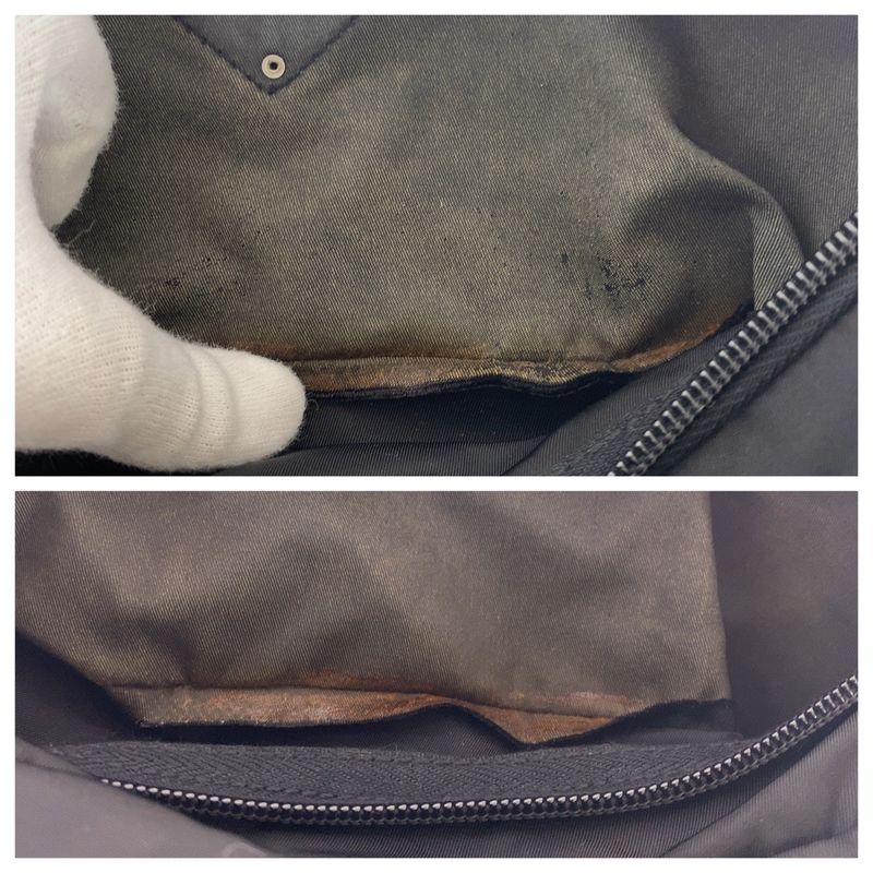 Prada Tessuto Saffiano Leather Triangle Logo Plate Black Nylon Clutch Bag