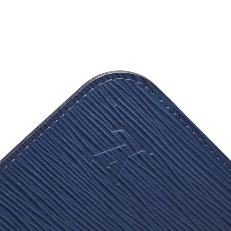 Louis Vuitton Epi Neverfull Accessories Pouch Andigo Blue Coquelicot Leather