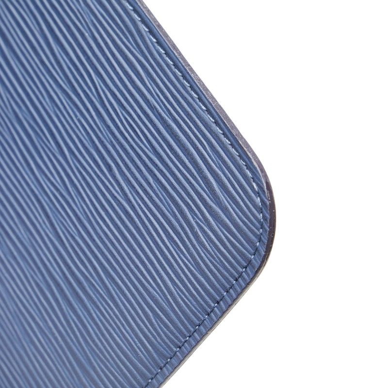 Louis Vuitton Epi Neverfull Accessories Pouch Andigo Blue Coquelicot Leather