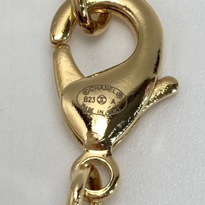 Chanel Cocomark Perfume Bottle Motif Necklace B23a Gold X Black Resin GP