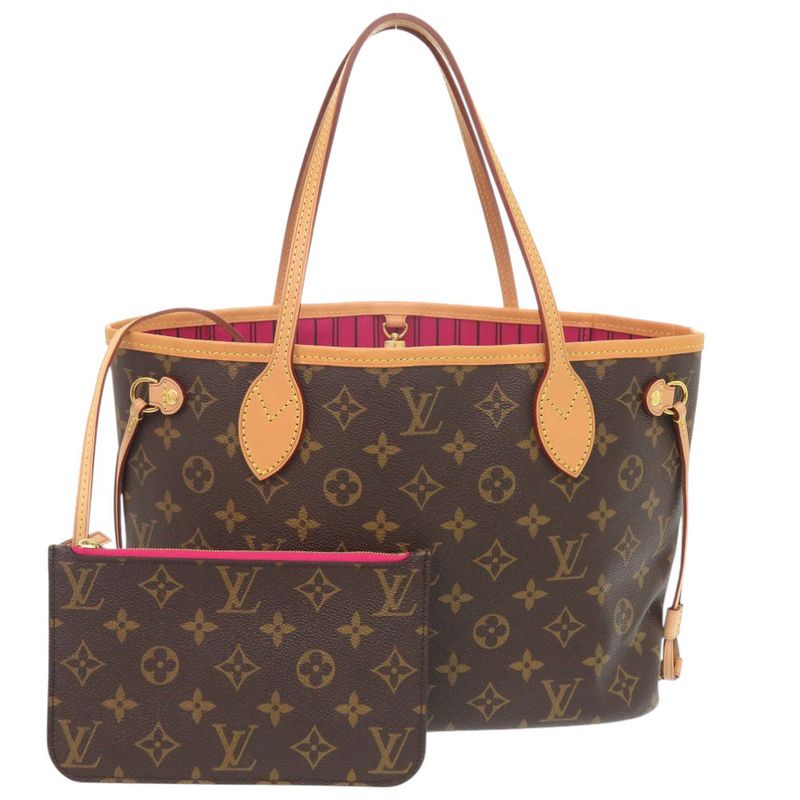 Louis Vuitton Neverfull PM Monogram with Pouch Pivoine M41245 Tote Bag LV 0487