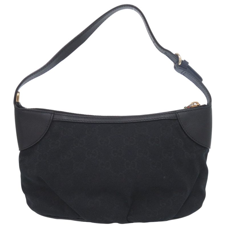 Gucci 224093 GG Canvas Black Handbag Black 0935 Gucci