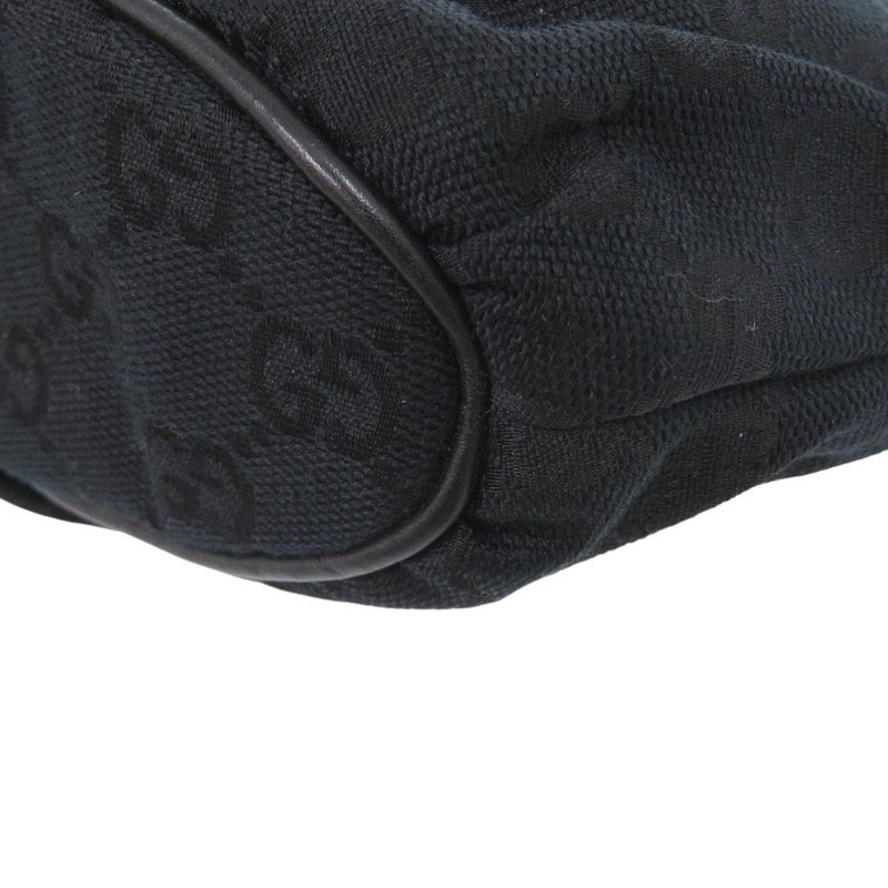 Gucci 224093 GG Canvas Black Handbag Black 0935 Gucci