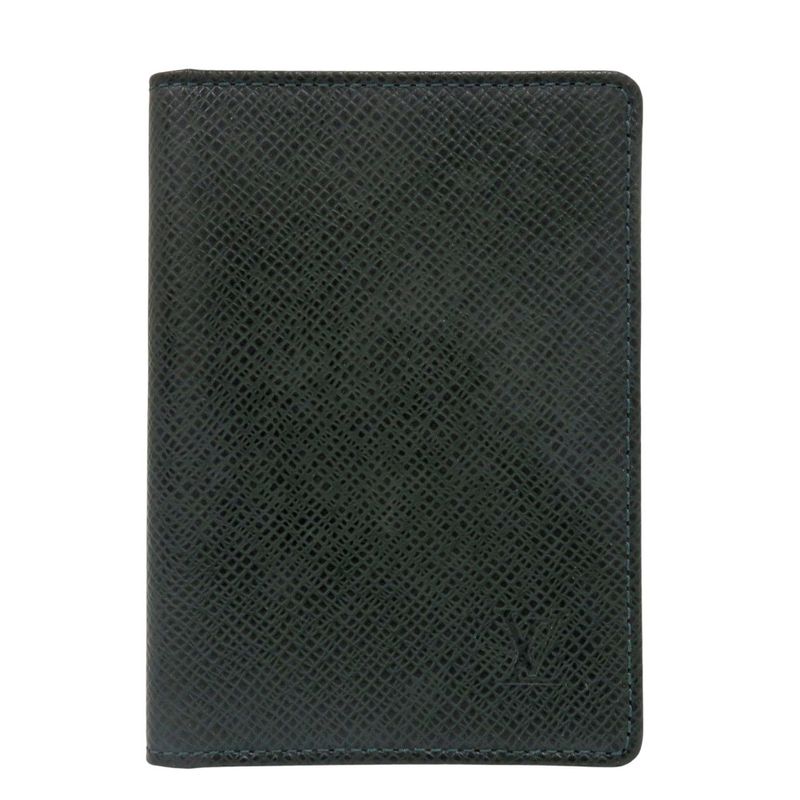 Louis Vuitton Porte 2 Carte Vertical M30494 Taiga Epi Cair Pass Case Green LV