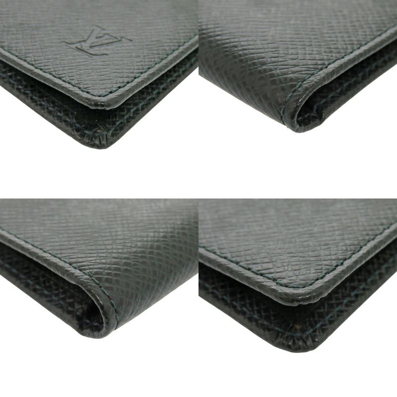 Louis Vuitton Porte 2 Carte Vertical M30494 Taiga Epi Cair Pass Case Green LV