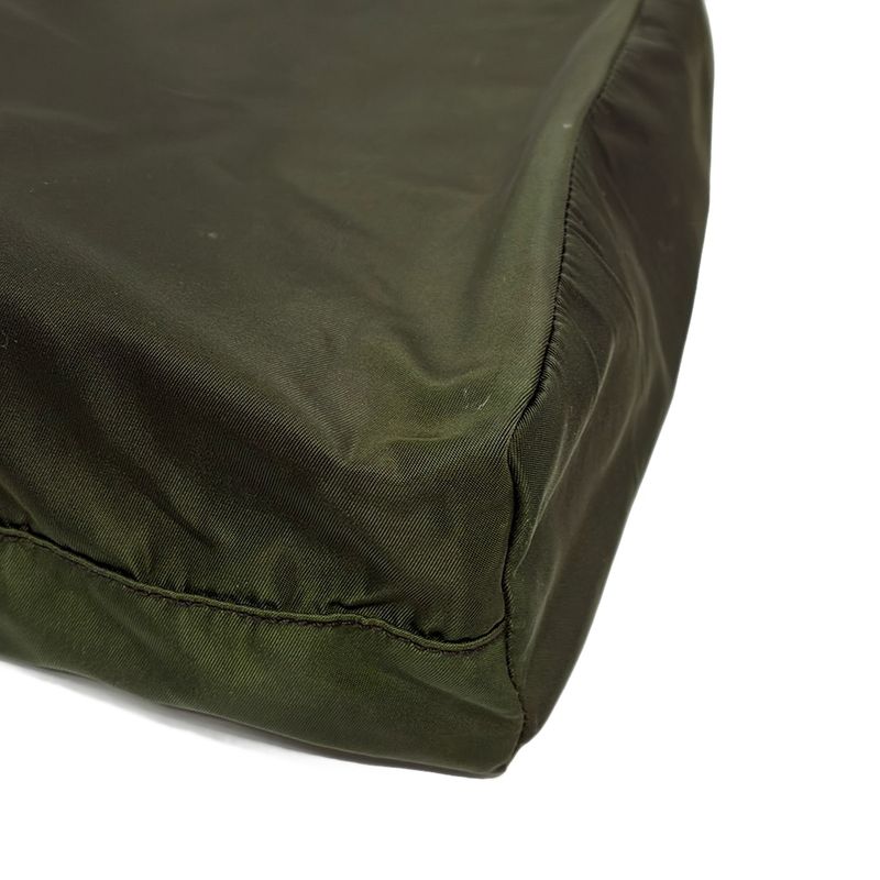 Prada Tote Bag - Dark Green and Dark Brown