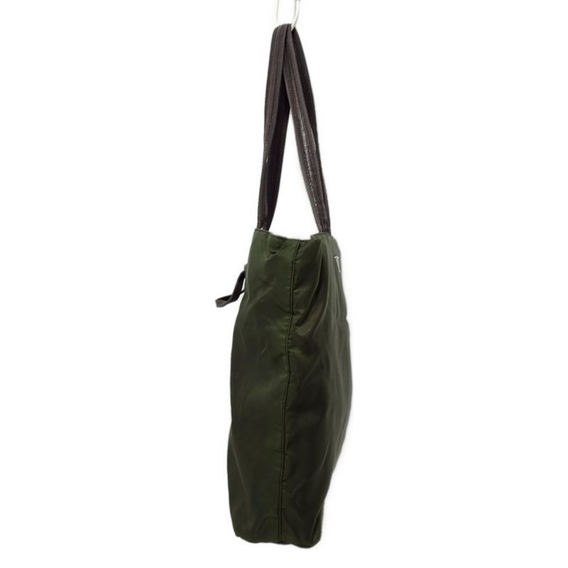 Prada Tote Bag - Dark Green and Dark Brown