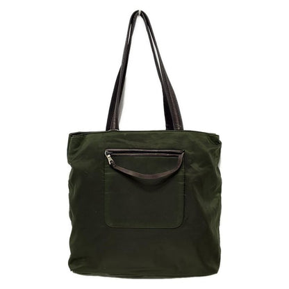 Prada Tote Bag - Dark Green and Dark Brown