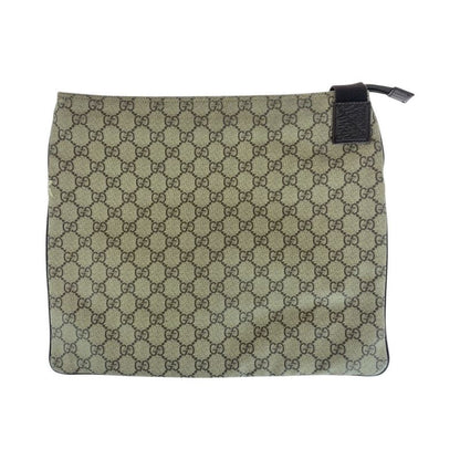 Gucci Gray Brown Silver Hardware GG Supreme Canvas Leather 141198 Shoulder Bag