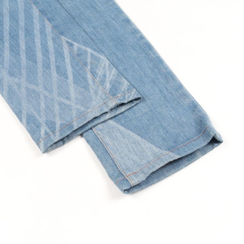 Chanel Denim Pants Coco Mark Button P47726v35865 Blue Cotton Denim Ladies Used a