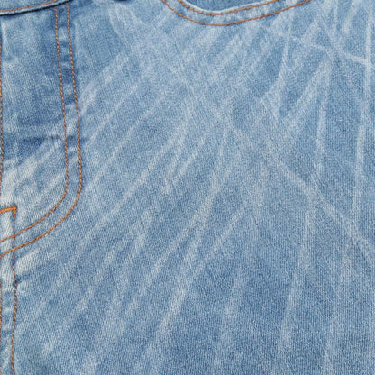 Chanel Denim Pants Coco Mark Button P47726v35865 Blue Cotton Denim Ladies Used a