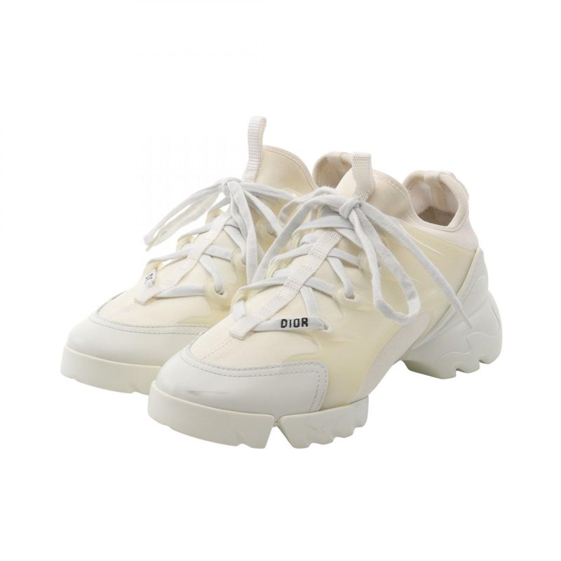 Christian Dior Sneakers D-Connect White Leather D-Connect Sneakers Women Used B
