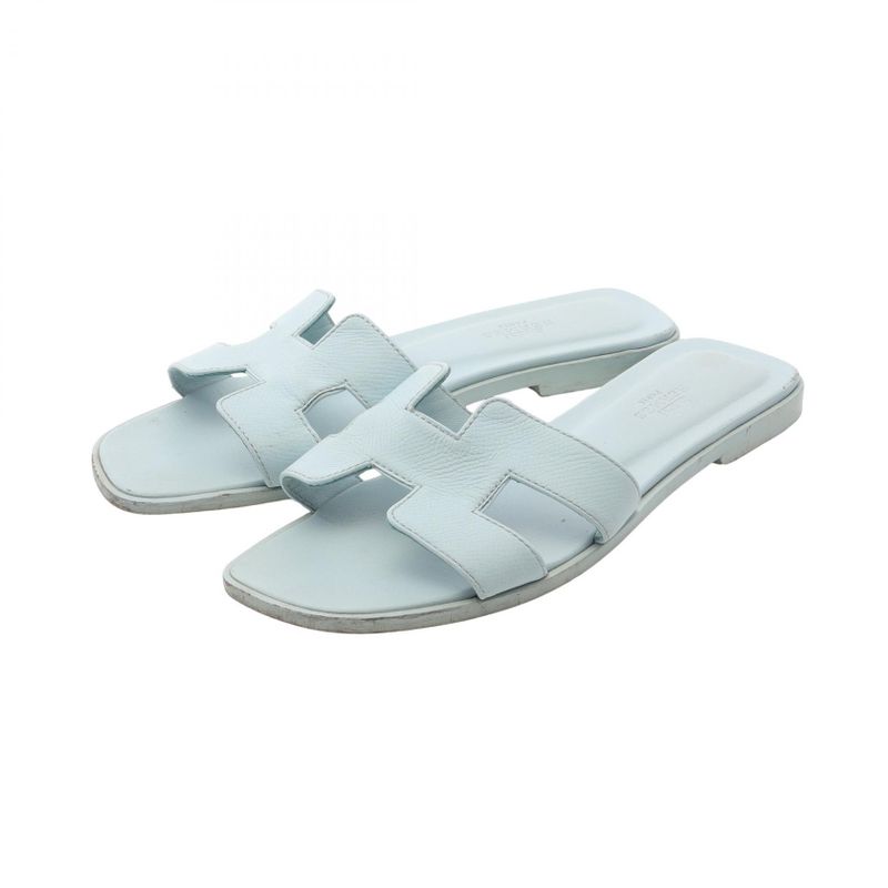 Hermes Mules Oran Leather Oran Sandals Women's Used C