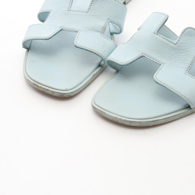Hermes Mules Oran Leather Oran Sandals Women's Used C