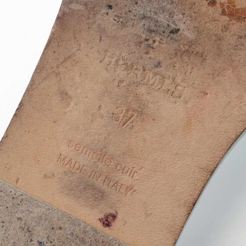 Hermes Mules Oran Leather Oran Sandals Women's Used C