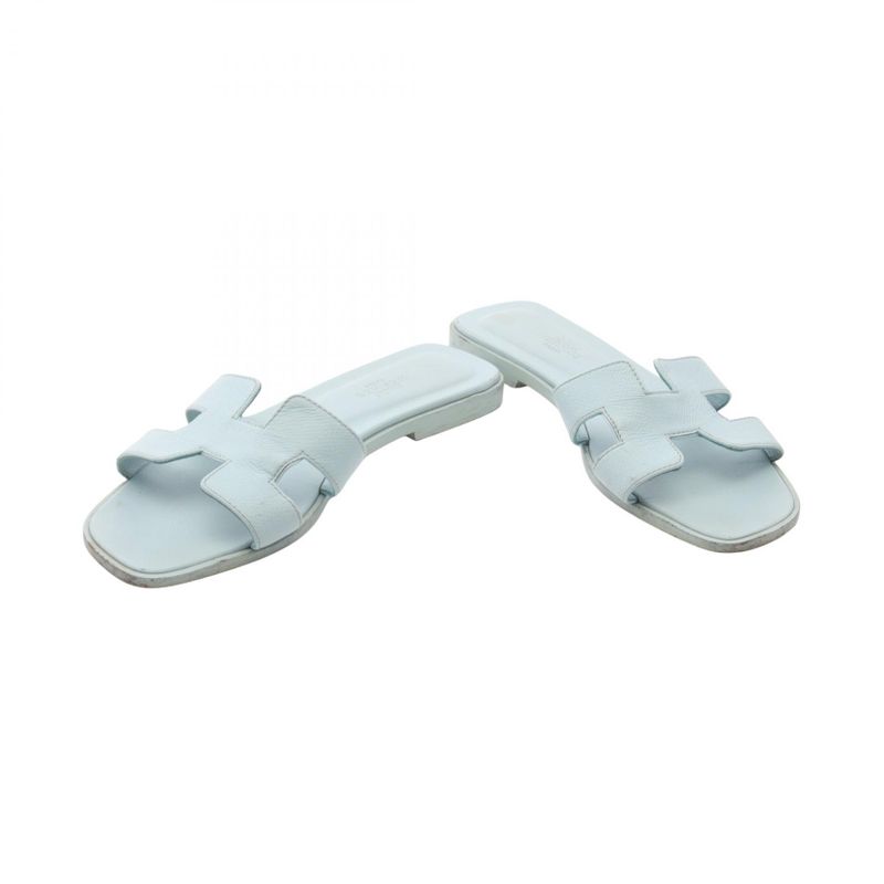 Hermes Mules Oran Leather Oran Sandals Women's Used C