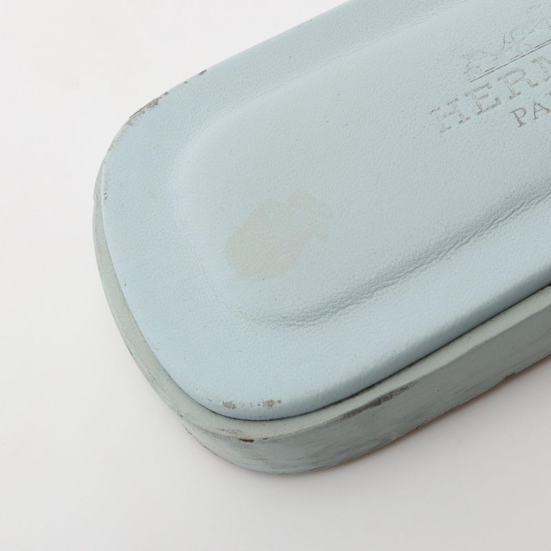 Hermes Mules Oran Leather Oran Sandals Women's Used C