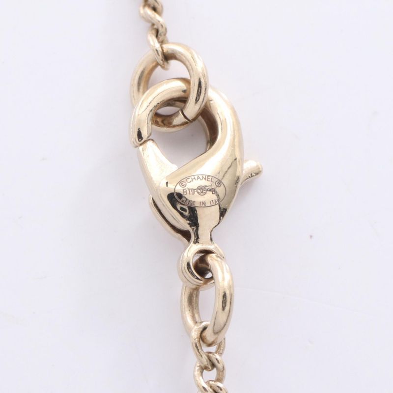 Chanel Necklace Coco Mark GP (gold Plated) Necklace Ladies Used a