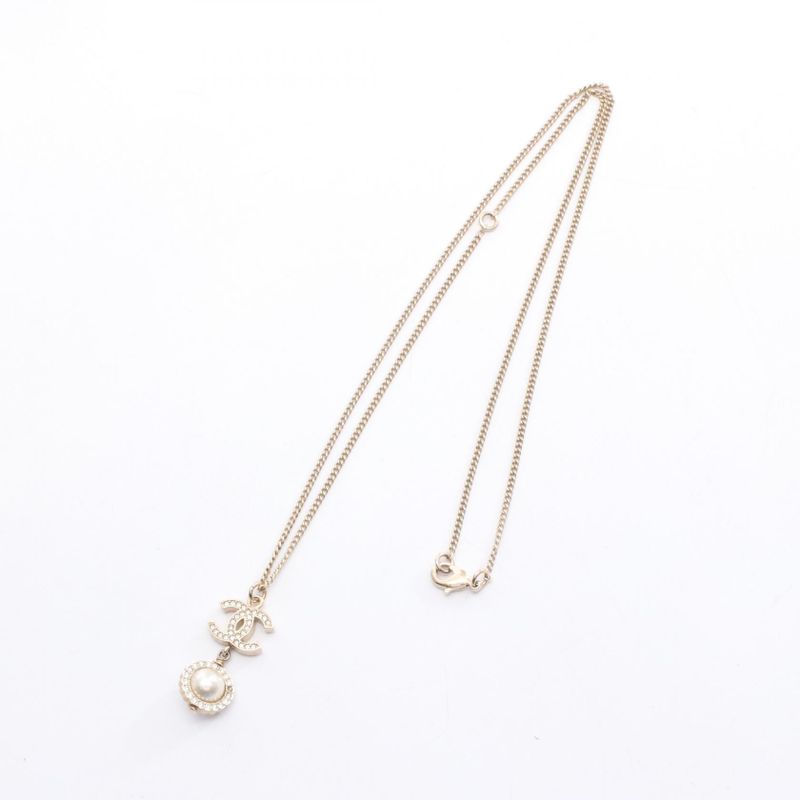 Chanel Necklace Coco Mark GP (gold Plated) Necklace Ladies Used a