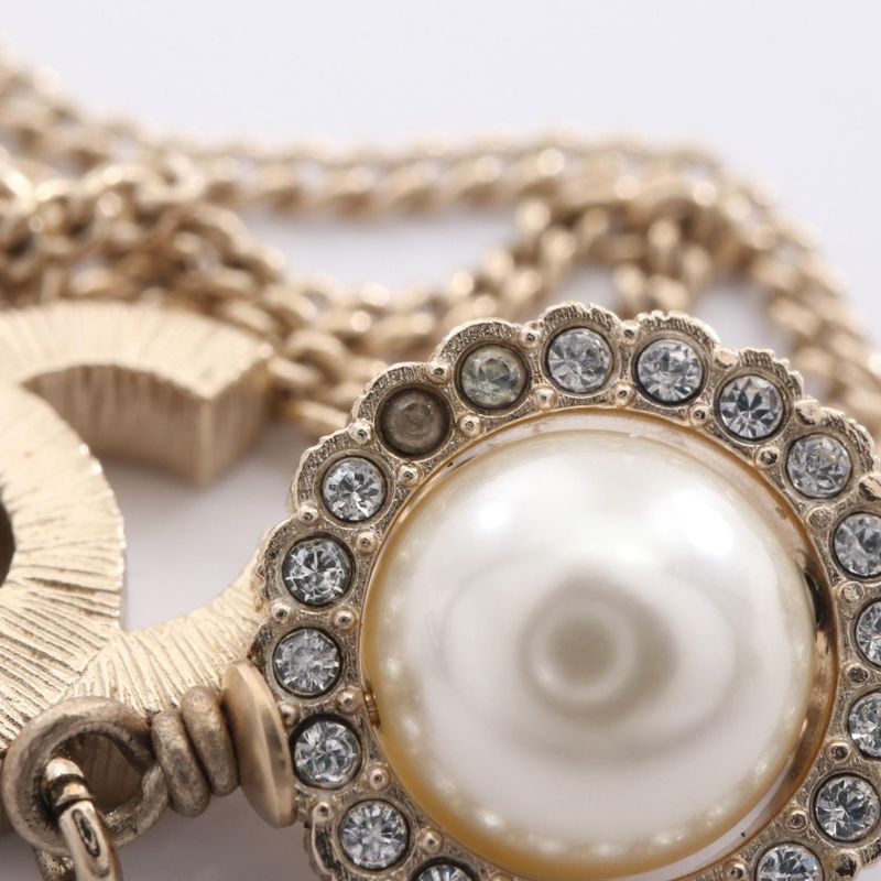 Chanel Necklace Coco Mark GP (gold Plated) Necklace Ladies Used a