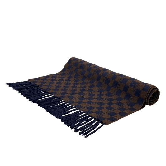 Fendi Scarf - Dark Brown and Navy Pecan Wool