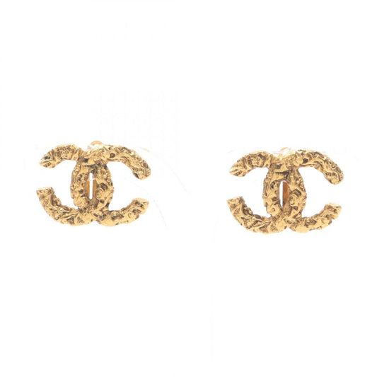 Chanel Earring Coco Mark GP (gold Plated) Earring Ladies Used a