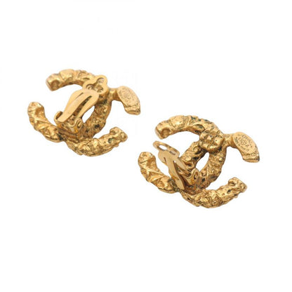 Chanel Earring Coco Mark GP (gold Plated) Earring Ladies Used a