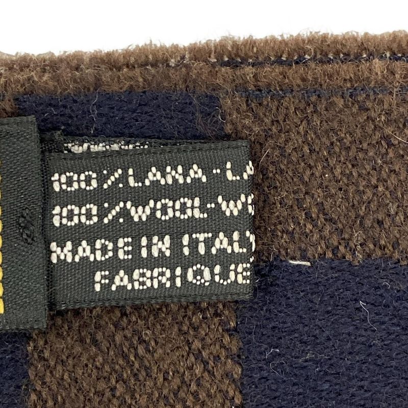 Fendi Scarf - Dark Brown and Navy Pecan Wool