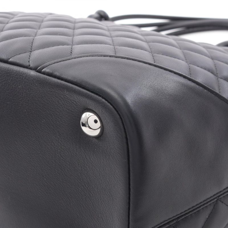 Chanel Tote Bag Cambon Line Large Black Enamel Leather Cambon Large Tote Women