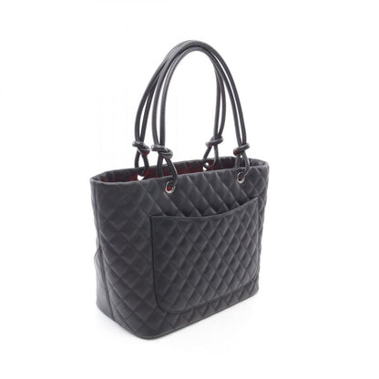 Chanel Tote Bag Cambon Line Large Black Enamel Leather Cambon Large Tote Women