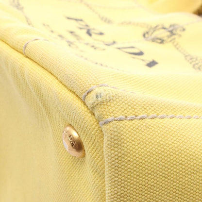 Prada Tote Bag Canapa B2439g Yellow Canvas Mini Canapa Tote Women Used B