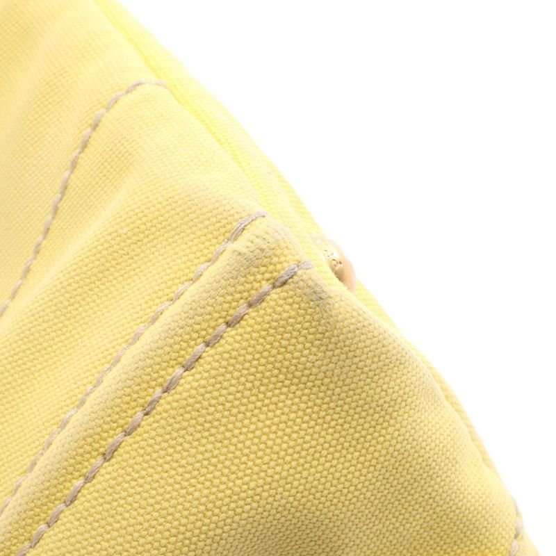 Prada Tote Bag Canapa B2439g Yellow Canvas Mini Canapa Tote Women Used B