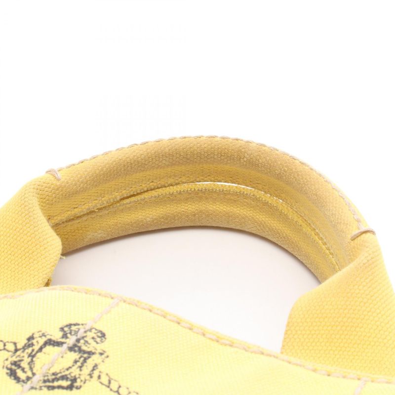 Prada Tote Bag Canapa B2439g Yellow Canvas Mini Canapa Tote Women Used B