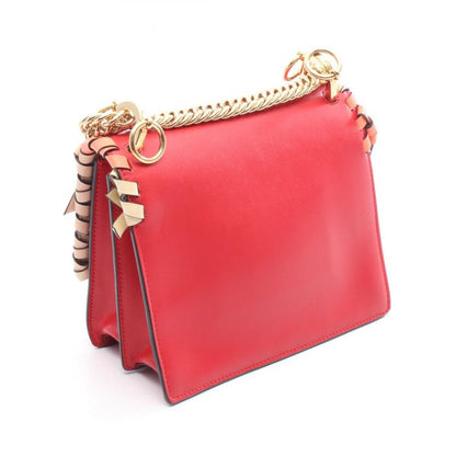 Fendi Shoulder Bag Mini Kan I Mini Canai 8m0381 Red Leather Mini Canai Chain