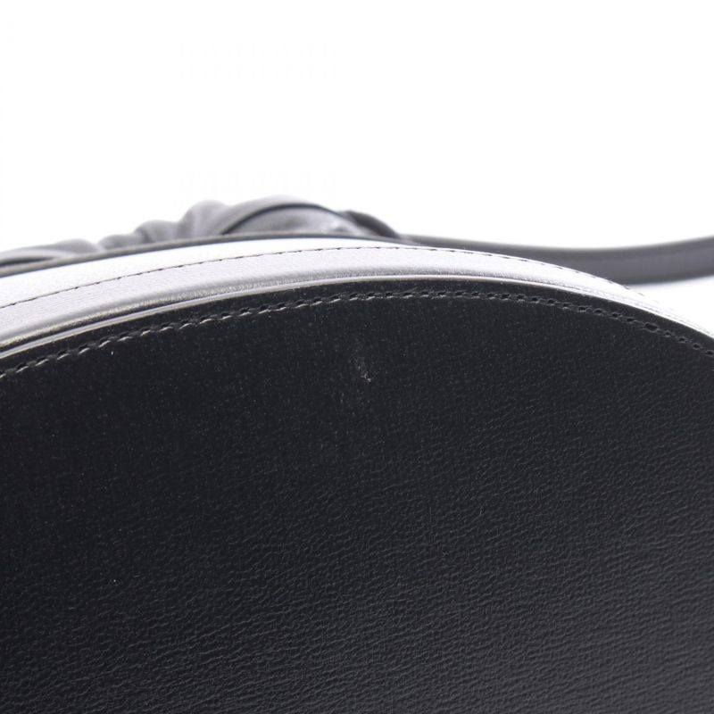 Gucci Shoulder Bag Horsebit Bucket Bag 602118 Black Leather 1955 Horsebit