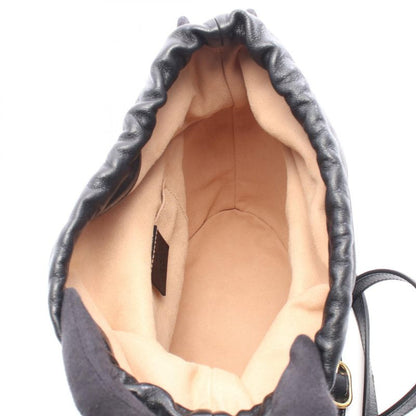 Gucci Shoulder Bag Horsebit Bucket Bag 602118 Black Leather 1955 Horsebit