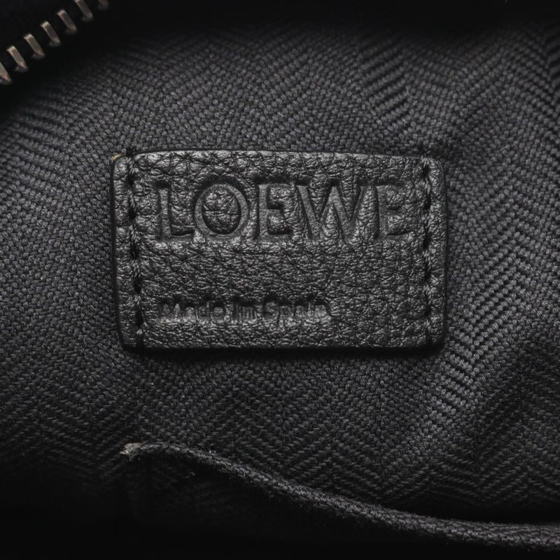 Loewe Shoulder Bag Military Messenger Bag XS Blue Black Green Wool Leather