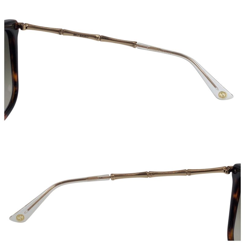 Gucci Brown Gold Metal Plastic 11a3f3m Unisex Mens Unisex Sunglass Es 506458
