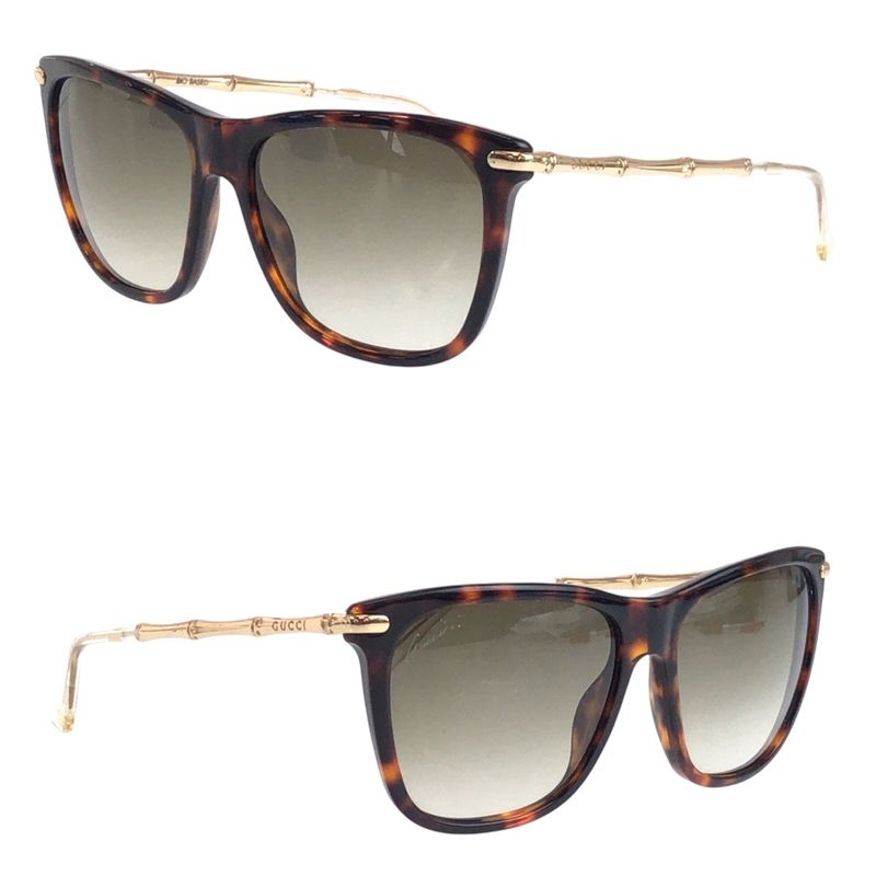 Gucci Brown Gold Metal Plastic 11a3f3m Unisex Mens Unisex Sunglass Es 506458